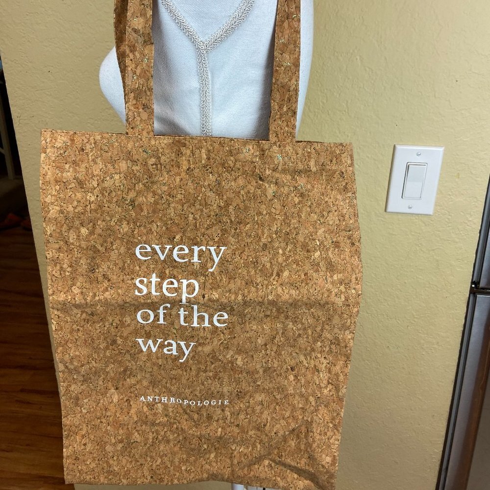 NWOT Anthropologie Cork Tote Bag
